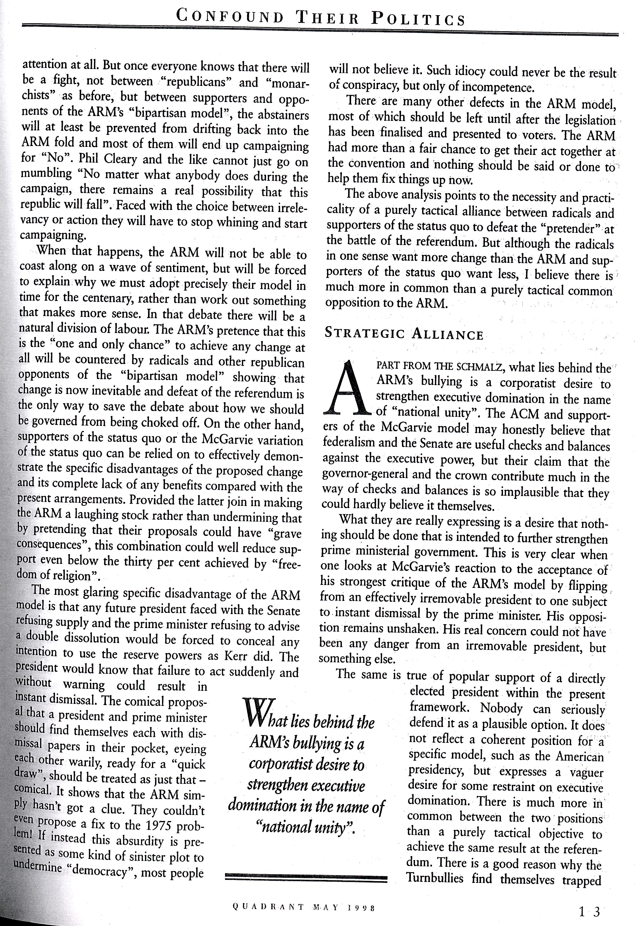 Albert Langer Confound their politics Quadrant May 1998_4